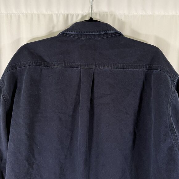 Carhartt Denim Jacket Men's 2XL Blue Button Up Long Sleeve 100% Cotton - Picture 13 of 14